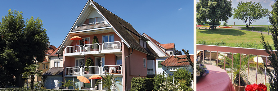 Strandcafe Langenargen Gästehaus Charlotte Außen Seeseite