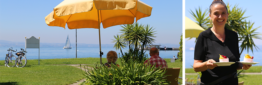 Strandcafe Langenargen Kaffeehaus Außen Seeblick